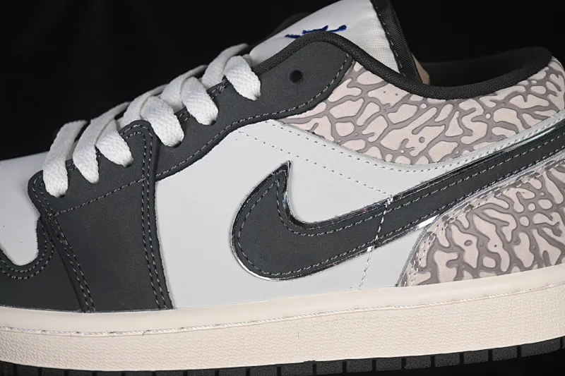 All categories Air Jordan Jordan series basketball shoes Air Jordan 1 Low Air Jordan 1 Low AJ1 Joe 1 white gray burst pattern low-top retro cultural basketball shoes IU2268-100